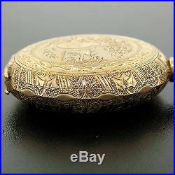 100% Working Elgin Grade 101 6s 11j Pocket Watch 14K Gold Engraved Dueber Case