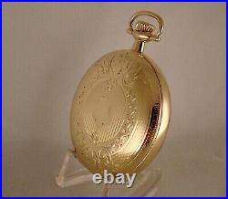 102 YEARS OLD SOUTH BEND 204 14k GOLD FILLED HUNTER CASE 16s POCKET WATCH
