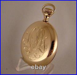 110 YEARS OLD ELGIN 14k GOLD FILLED HUNTER CASE 16s GREAT LOOKING POCKET WATCH