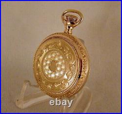 114 YEARS OLD ELGIN 10k GOLD FILLED HUNTER CASE GREAT LOOKING POCKET WATCH