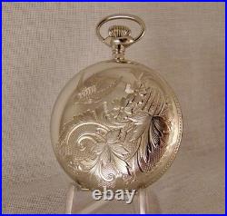 117 YEARS OLD SOUTH BEND 17j SILVERODE HUNTER CASE SIZE 16s POCKET WATCH