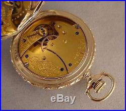 120 Years Old Waltham Multicolor Sterling Silver Hunter Case Great Pocket Watch
