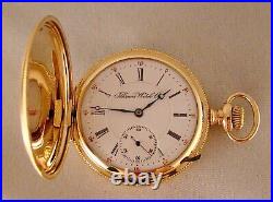 123 YEAR OLD ILLINOIS 17j 14k GOLD FILLED HUNTER CASE 16s GREAT POCKET WATCH