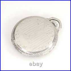 12 Size Pocket Watch Case Star W. C. Co. 12K White GF Stiff Bow V-Nice NE66