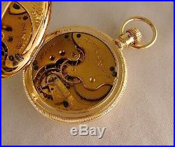 131 YEARS OLD ELGIN 10k GOLD FILLED HUNTER CASE 16s GREAT LOOKING POCKET WATCH
