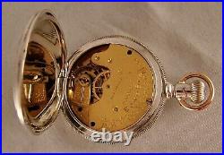 132 YEARS OLD WALTHAM BOND ST. COIN SILVER HUNTER CASE 14s GREAT POCKET WATCH