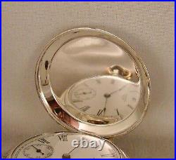 132 YEARS OLD WALTHAM BOND ST. COIN SILVER HUNTER CASE 14s GREAT POCKET WATCH