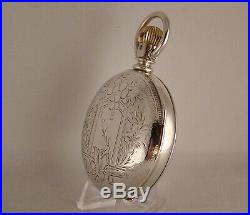 140 YEARS OLD ELGIN H. H. TAYLOR COIN SILVER HUNTER CASE 18s GREAT POCKET WATCH