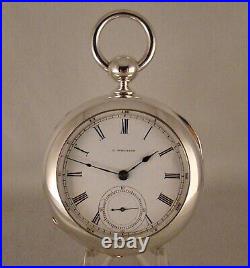 143 YEARS OLD ILLINOIS C. WHEATON COIN SILVER OPEN FACE CASE 18s POCKET WATCH