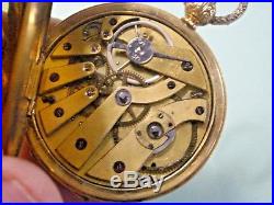 14K/18K Mathey Nicolet Gold Dial Hunt Case Pocket Watch
