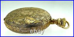 14K GOLD ELGIN Pocket Watch 7jwl c. 1915 Keystone Hunting Case 31 Grams Engraved