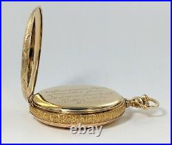 14 KT Gold Waltham Size 16 Hunter Case 17 Jewels Model 1908 206943R