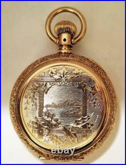14k Gold 18 Size Illinois Gr 3 AM HILL New Orleans PL Hunter Case Pocket Watch