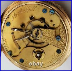 14k Gold 18 Size Illinois Gr 3 AM HILL New Orleans PL Hunter Case Pocket Watch