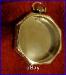 14k White Gold 20g 12s Illinois Elgin Pocket Watch Case