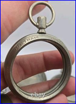 14s Waltham Watch Company Nickel Salesman Pocket Watch Case No Crystals