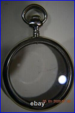 16 S Salesman pocket watch case Very Good Condition Silver Col
