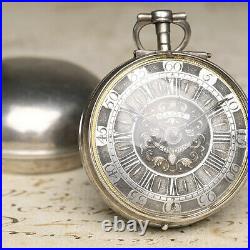 1710s Pair Cased Verge Fusee British Antique Pocket Watch by HENRY MASSY
