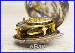 1710s Pair Cased Verge Fusee British Antique Pocket Watch by HENRY MASSY