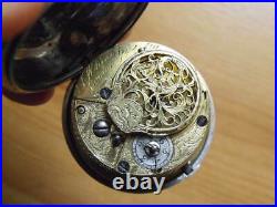 1768 Silver Pair Case Verge Pocket Watch't Whiskin, London' Sq Pllr Working