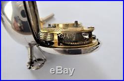 1781 Silver Pair Cased Verge Fusee Pocket Watch Ed Fearnley London Working