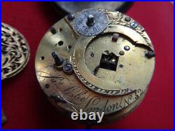 1790, Hallmarked, Verge Fusee Pocketwatch, James Leslie, London Number 52