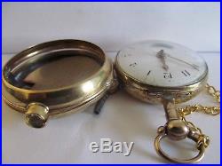 1800/1810 gilt cased pair cased pocket watch in very good condition and working
