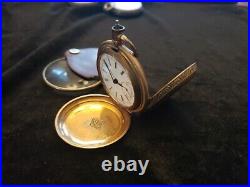 1800's European Watch Co. Hunting Case Pocket Watch Key Wind Key Set Not Working