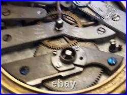 1800's European Watch Co. Hunting Case Pocket Watch Key Wind Key Set Not Working