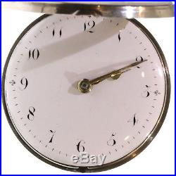 1815 Antique Pair Cased Silver Fusee Verge Pocket Watch. Serviced