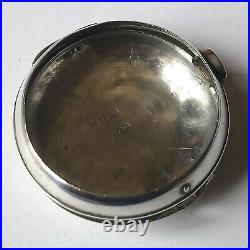 1818 Hallmarked Sterling Silver Verge Fusee Antique Pair Cased Pocket Watch Case