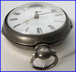 1829 Pair Case Sterling Chain Drive Fusee Verge Pocket Watch Bullingford London