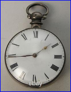 1829 Pair Case Sterling Chain Drive Fusee Verge Pocket Watch Bullingford London