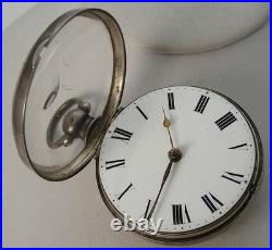 1829 Pair Case Sterling Chain Drive Fusee Verge Pocket Watch Bullingford London