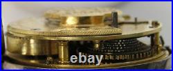 1829 Pair Case Sterling Chain Drive Fusee Verge Pocket Watch Bullingford London