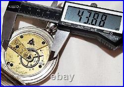 1870 Waltham PS Bartlett Model 1857 Key Wind Pocket Watch 18S Coin Silver Case