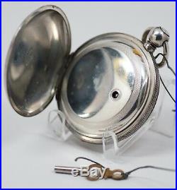 1873 American Watch Co. KEY WINDING Pocket Watch with Coin Silver Case WORKING