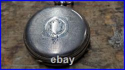 1873 Antique English Silver Fusee Pocket Watch Case