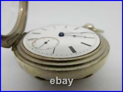 1878 Elgin Open Face Pocket Watch, With Silveroid Case, Hunter Closure #pw11