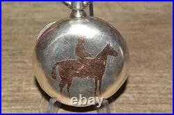 1880s Fahys COIN SILVER Flip-Out Pair 18s POCKET WATCH Case Gold Horse/Jockey