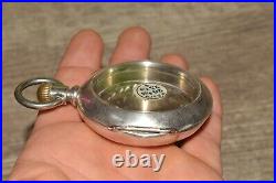 1880s Fahys COIN SILVER Flip-Out Pair 18s POCKET WATCH Case Gold Horse/Jockey