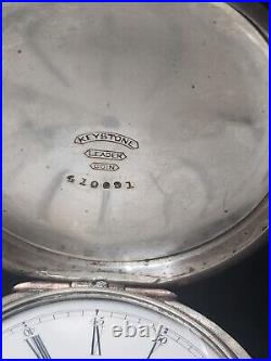 1883 E HOWARD POCKET WATCH SER. VII 17 JEWEL STEM W 18S Coin SILVER Hunter Case