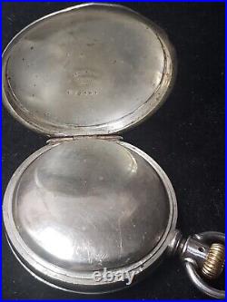 1883 E HOWARD POCKET WATCH SER. VII 17 JEWEL STEM W 18S Coin SILVER Hunter Case