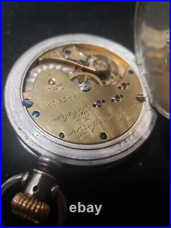 1883 E HOWARD POCKET WATCH SER. VII 17 JEWEL STEM W 18S Coin SILVER Hunter Case