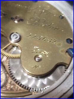 1883 E HOWARD POCKET WATCH SER. VII 17 JEWEL STEM W 18S Coin SILVER Hunter Case