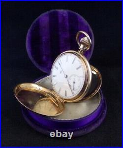 1883 Elgin National Watch Co. Pocket Watch 10k Gold Double Hinged Case