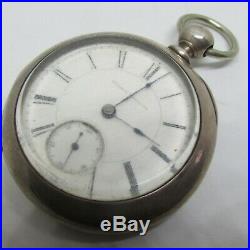 1883 Illinois Currier Heavy Coin Silver Case Pocket Watch 6.03 Oz total Early