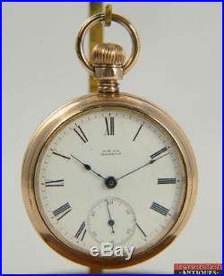 1883 Waltham 15J 18s Wm Ellery Mod 1879 Early CWCCo Case Pocket Watch Keeps Time