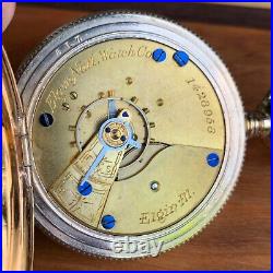 1884 Elgin Grade 6 18S 7J Gold Filled Hunter Case Pocket Watch