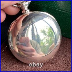 1886 Aurora Watch Co. 18S 15 Jewels Coin Silver Case Pocket Watch